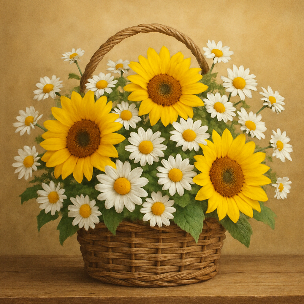 Sunflower and Daisy Arrangement